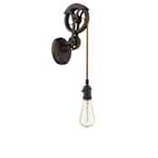 Craftmade Pulley 12" Tall Wall Sconce Aged Bronze Brushed