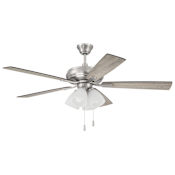 Craftmade Eos 52" 5 Blade Indoor LED Ceiling Fan Driftwood / Walnut