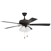 Craftmade Eos 52" 5 Blade Indoor LED Ceiling Fan Espresso / Walnut