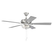 Craftmade Eos 52" 5 Blade Indoor LED Ceiling Fan Brushed Polished Nickel