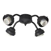 Craftmade Universal 12" Wide LED 4 Light Fitter for Craftmade Ceiling Fans Flat Black