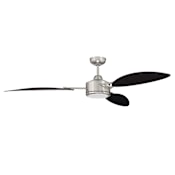 Craftmade Journey 64" 3 Blade Indoor LED Ceiling Fan Brushed Polished Nickel