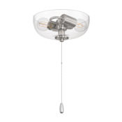Craftmade Light Kit 10" Wide Single Ceiling Fan Light Kit with Clear Glass Shade Brushed Polished Nickel