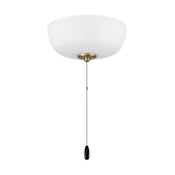 Craftmade Light Kit 10" Wide Single Ceiling Fan Light Kit with Frosted Glass Shade Satin Brass