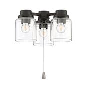 Craftmade 14" Wide 3LED Ceiling Fan Light Kit Flat Black