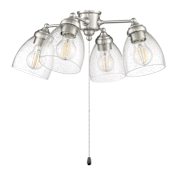 Craftmade 21" Wide 4LED Ceiling Fan Light Kit Brushed Polished Nickel