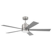 Craftmade McCoy 52" 5 Blade Indoor LED Ceiling Fan Brushed Polished Nickel