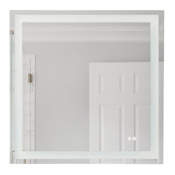 Craftmade 30" Square Flat Frameless Wall Mounted Bathroom Mirror with LED Lighting White
