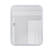 Craftmade LED Lighted Mirror 24"W x 30"H Square Flat Accent Mirror White