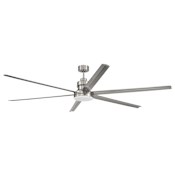 Craftmade Mondo 80" 6 Blade Indoor Smart LED Ceiling Fan Brushed Polished Nickel