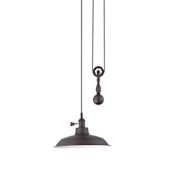 Craftmade Pulley 12" Wide Pendant Aged Bronze