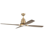 Craftmade Ricasso 60" 4 Blade Indoor LED Ceiling Fan Satin Brass