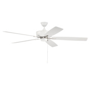 Craftmade Super Pro 60" 5 Blade Indoor Ceiling Fan White / Polished Nickel