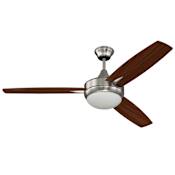 Craftmade Targas 52" 3 Blade Indoor LED Ceiling Fan Brushed Polished Nickel