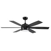 Craftmade Trevor 52" 6 Blade Indoor LED Ceiling Fan Flat Black