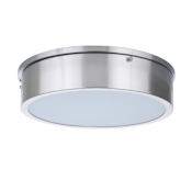 Craftmade Fenn 13" Wide LED Flush Mount Drum Ceiling Fixture Brushed Polished Nickel