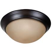 Craftmade Pro Builder Premium Flush 2 Light Flush Mount Ceiling Fixture - 13 Inches Wide Oiled Bronze