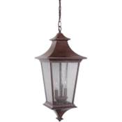 Craftmade Argent II 3 Light 10" Wide Outdoor Taper Candle Pendant Aged Bronze