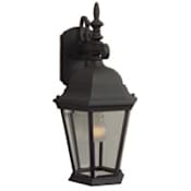 Craftmade Straight Glass 19" Tall Outdoor Wall Sconce Matte Black