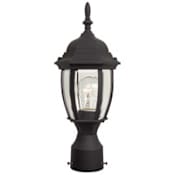 Craftmade Bent Glass 1 Light Outdoor Post Light Matte Black