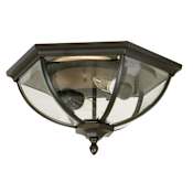 Craftmade Britannia 2 Light 15" Wide Flush Mount Bowl Outdoor Outdoor Ceiling Fixture Oiled Bronze
