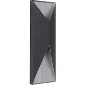 Craftmade Peak 14" Tall LED Outdoor Wall Sconce Matte Black / Brushed Aluminum