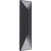 Craftmade Peak 18" Tall LED Outdoor Wall Sconce Matte Black / Brushed Aluminum