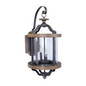 Craftmade Ashwood 3 Light 29" Tall Outdoor Wall Sconce Textured Black / Whiskey Barrel