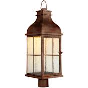Craftmade Vincent 27" Tall LED Post Light Weathered Copper