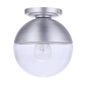 Craftmade Evie 8" Wide Outdoor Flush Mount Globe Ceiling Fixture Satin Aluminum