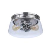 Craftmade Laclede 2 Light 12" Wide Outdoor Flush Mount Ceiling Fixture Satin Aluminum