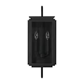Craftmade Irving 2 Light 24" Tall Outdoor Wall Sconce Textured Black