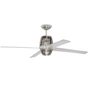 Craftmade Torbeau 52" 4 Blade Indoor Ceiling Fan - Remote, Wall Control, and LED Light Kit Included Brushed Polished Nickel