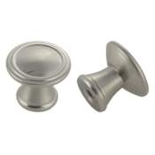 Crown Cabinet Hardware Deco 1-3/16 Inch Mushroom Cabinet Knob Satin Nickel