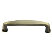 Crown Cabinet Hardware Deco 3-3/4 Inch Center to Center Handle Cabinet Pull Antique Satin Brass