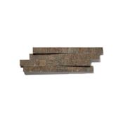 Cruz Bay Studio Cladding - 4" x 22" Brick Wall Tile - Textured Visual - Sold by Carton (4.96 SF/Carton) Rustic Golden Slate