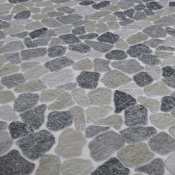 Cruz Bay Studio Full Eclectic - 18" x 18" Pebble and Rock Floor and Wall Tile - Tumbled Visual - Sold by Carton (10.9 SF/Carton) Dove Grey