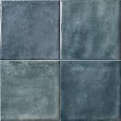 Cruz Bay Studio Safi - 6" x 6" Square Wall Tile - Glossy Visual - Sold by Carton (13.89 SF/Carton) Blue Gloss