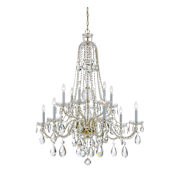 Crystorama Lighting Group Traditional Crystal 12 Light 38" Wide Crystal Chandelier with Swarovski Spectra Crystal Accents Polished Brass