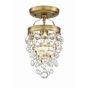 Crystorama Lighting Group Calypso 7" Wide Semi-Flush Waterfall Ceiling Fixture Vibrant Gold