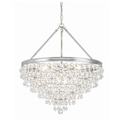 Crystorama Lighting Group Calypso 8 Light 25" Wide Chandelier with Clear Glass Accents Polished Chrome