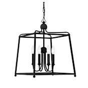 Crystorama Lighting Group Sylvan 4 Light 16" Wide Taper Candle Pendant Black Forged