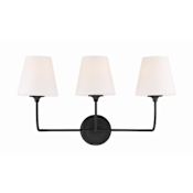 Crystorama Lighting Group Sylvan 3 Light 23" Wide Vanity Light Black Forged