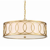 Crystorama Lighting Group Graham 6 Light 18" Wide Drum Chandelier Antique Gold