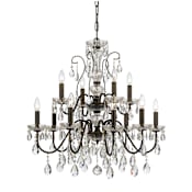 Crystorama Lighting Group Butler 12 Light 29" Wide Crystal Chandelier with Swarovski Strass Crystal Accents English Bronze