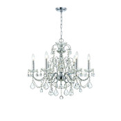 Crystorama Lighting Group Imperial 6 Light 26" Wide Crystal Chandelier with Hand Cut Crystal Accents Polished Chrome