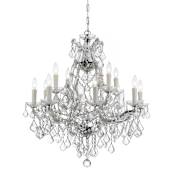 Crystorama Lighting Group Maria Theresa 13 Light 29" Wide Crystal Chandelier with Italian Crystal Accents Polished Chrome