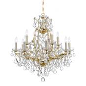 Crystorama Lighting Group Maria Theresa 13 Light 29" Wide Crystal Chandelier with Swarovski Strass Crystal Accents Gold
