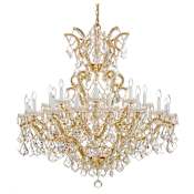 Crystorama Lighting Group Maria Theresa 25 Light 46" Wide Crystal Chandelier with Hand Cut Crystal Accents Gold