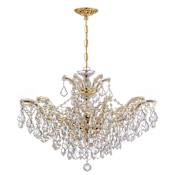 Crystorama Lighting Group Maria Theresa 6 Light 27" Wide Crystal Chandelier with Hand Cut Crystal Accents Gold